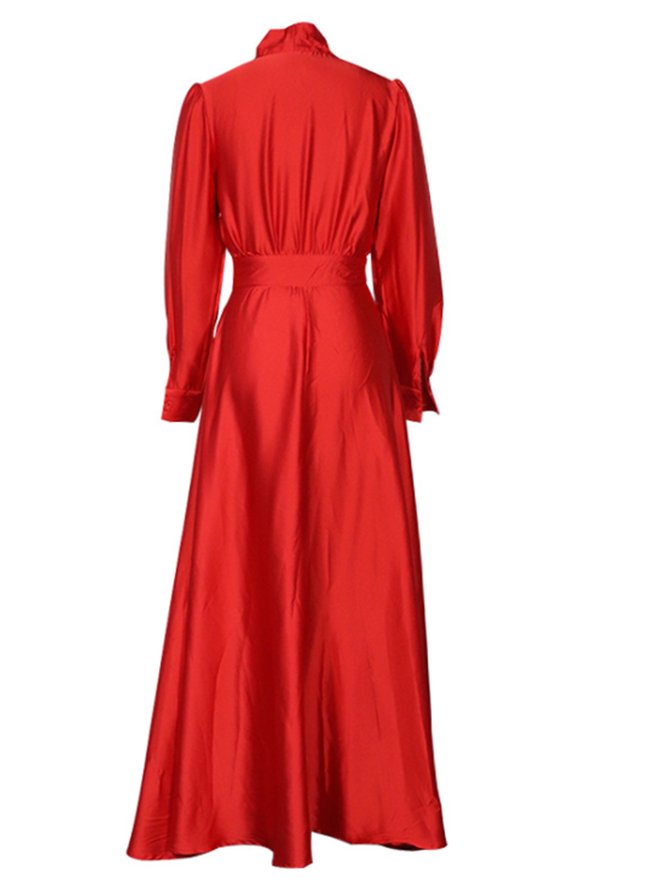 A-Line Formal Elegant Maxi Weaving Dress