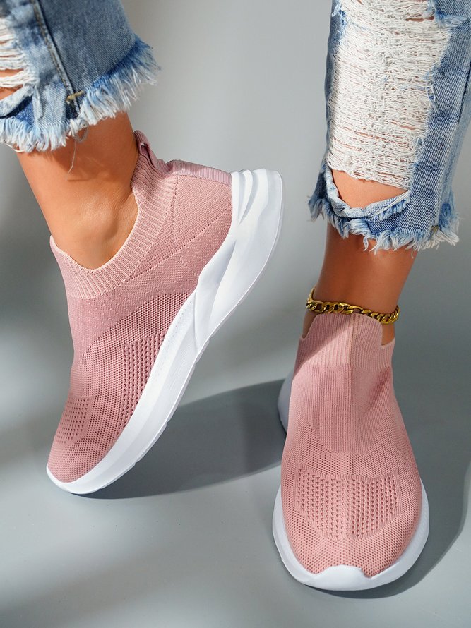 Simple Flying Knit Sneakers