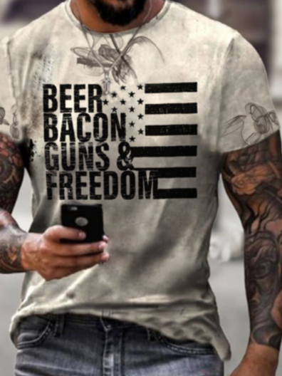 Casual Crew Neck Shirt & Top