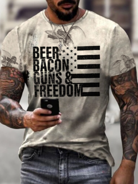 Casual Crew Neck Shirt & Top