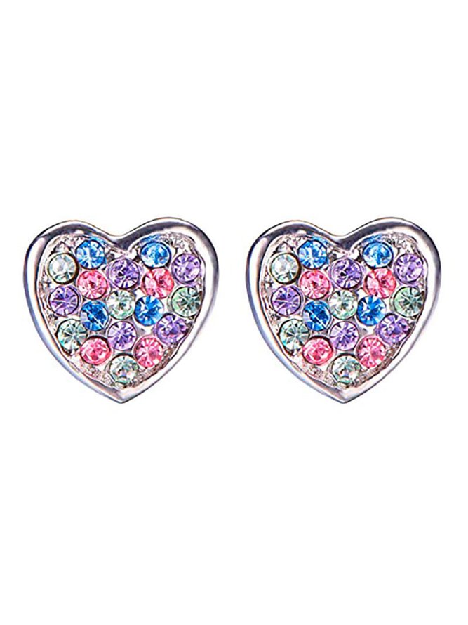 Elegant Cat Butterfly Heart Rhinestone Stud Earrings