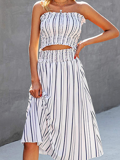 Vacation Sexy Solid Two-Piece Dress Set