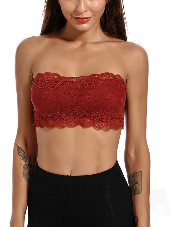 Sexy Lace Round Tube Top Plus Size