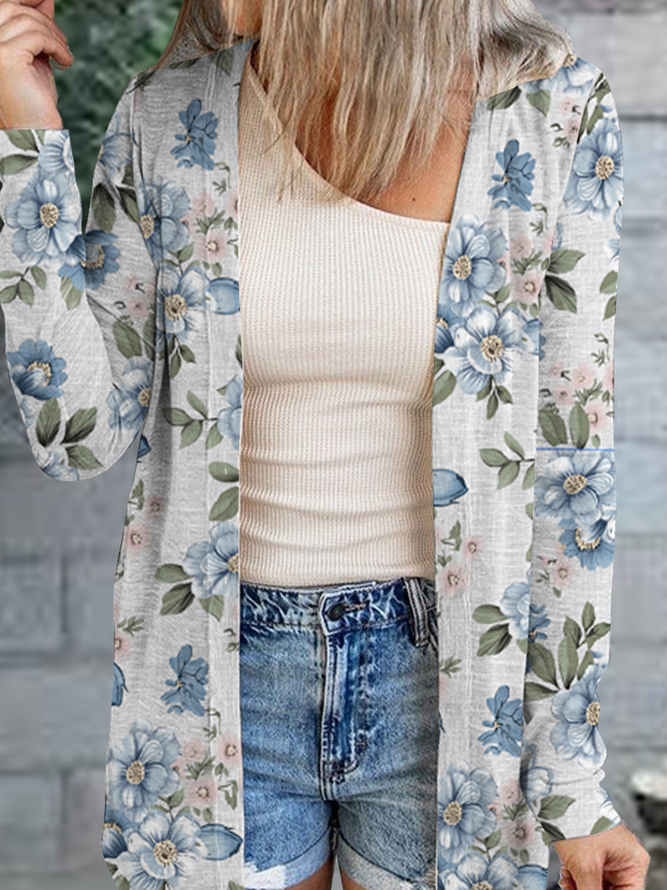 Cotton Blends Loosen Vacation Outerwear