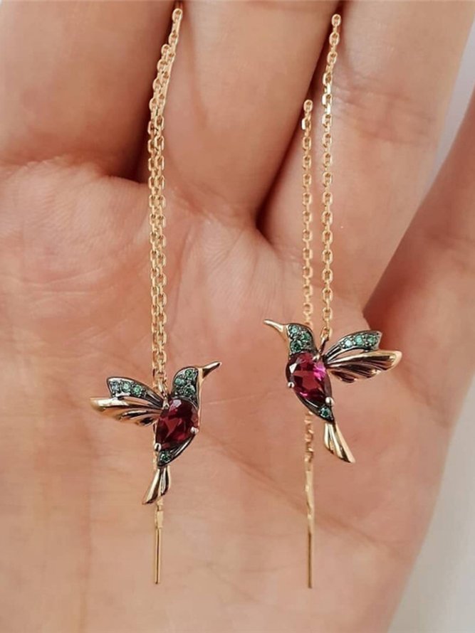 JFN  Bejeweled Bird Earrings  