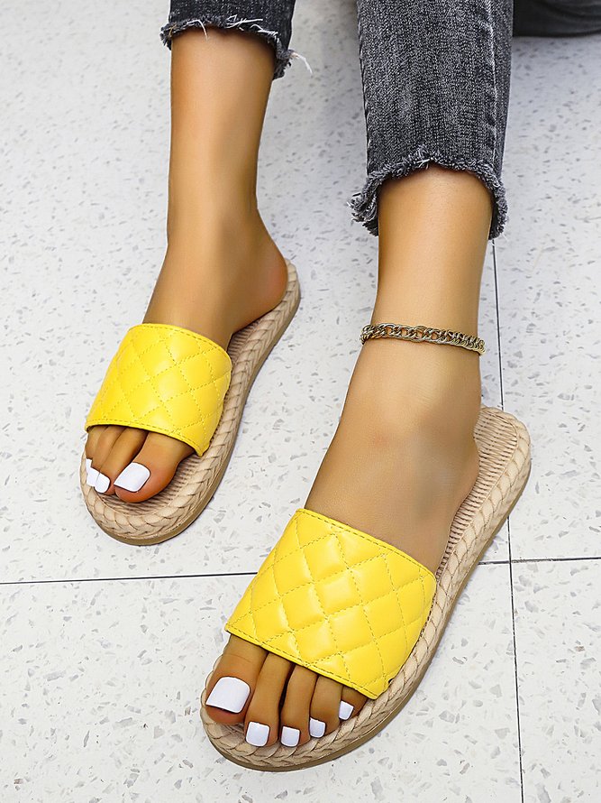 Solid Embossed Beach Slippers Women Shoes Justfashionnow Sandals