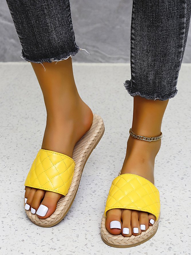 Solid Embossed Beach Slippers | Women Shoes | Justfashionnow Sandals ...