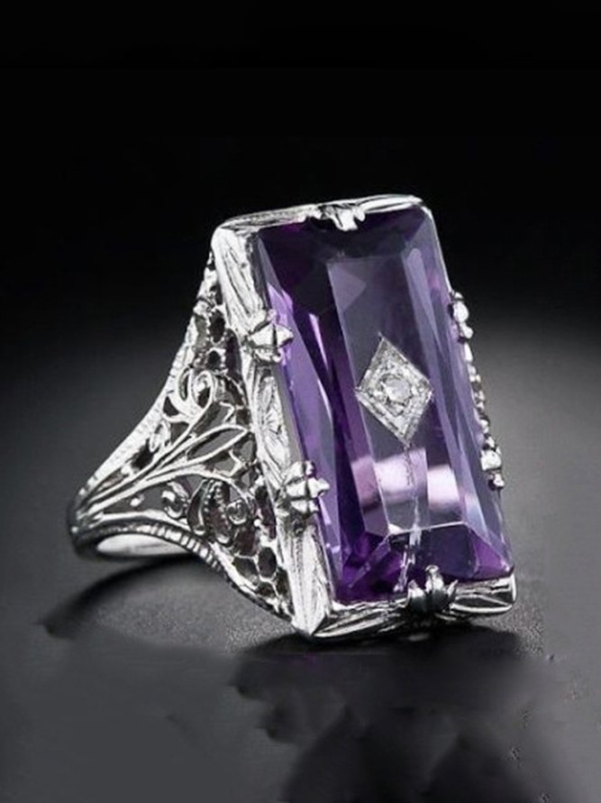 JFN Amethyst Zircon Ring
