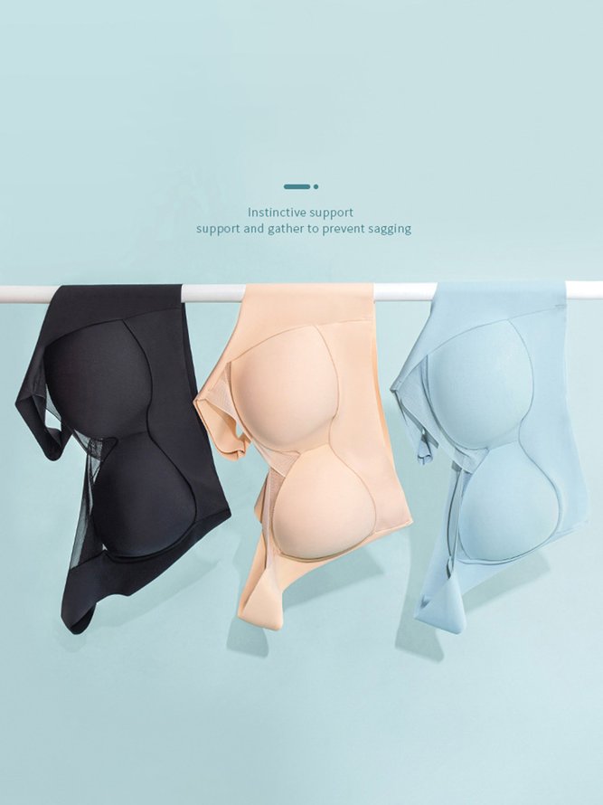 JFN  Sexy Gathering Fixed Cup Ice Silk No Trace No Steel Ring One-Piece Sleeping Underwear Plus Size