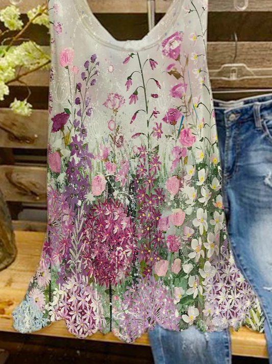Printed Statement Knit Tank