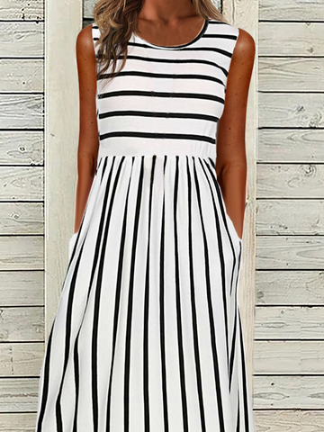 Casual Crew Neck Short Sleeve Knit Dress