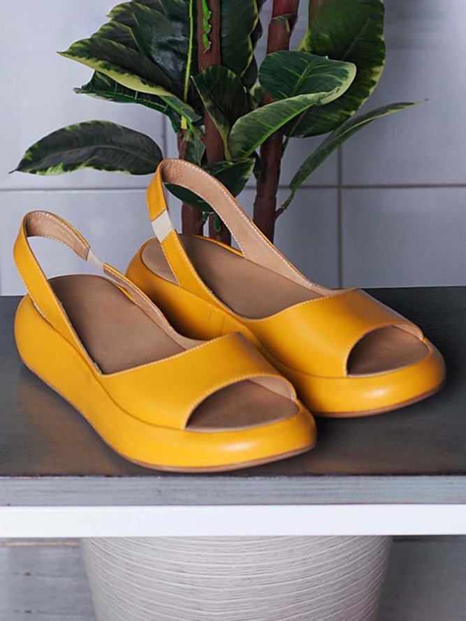 JFN  Women's Fashion Footbed Peep Toe Slip On Sandals