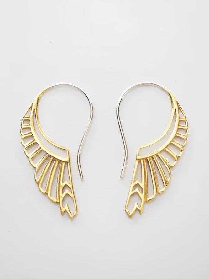 Ethnic Vintage Cutout Wings Earrings