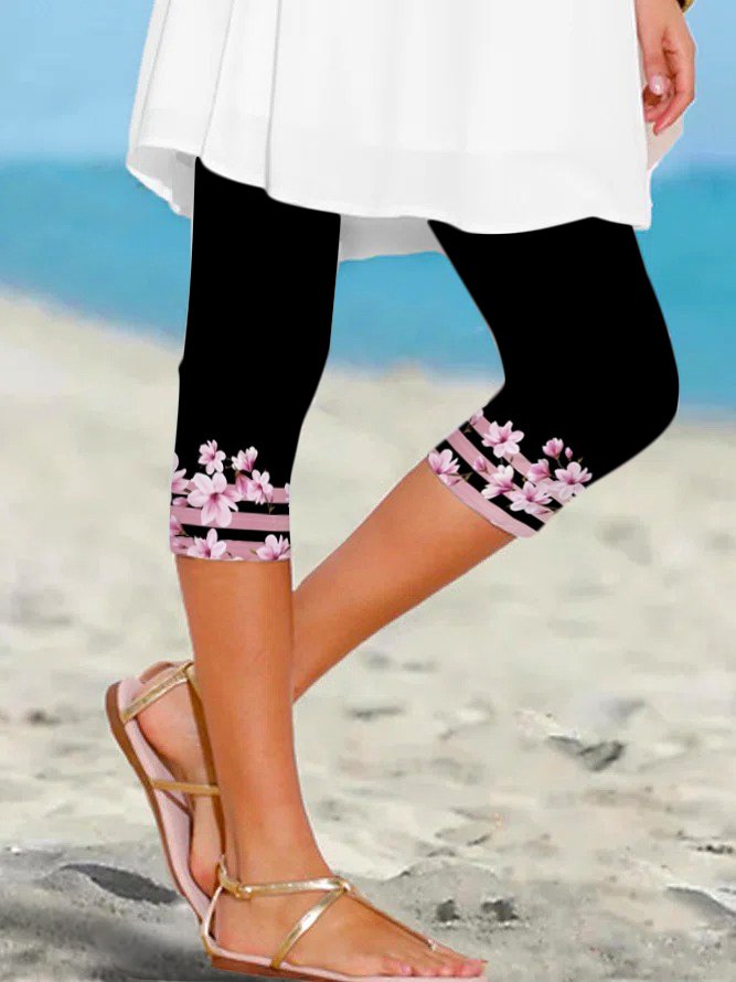 JFN Floral Vacation Capris Leggings