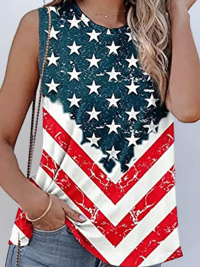 Independence Day Flag Print Top