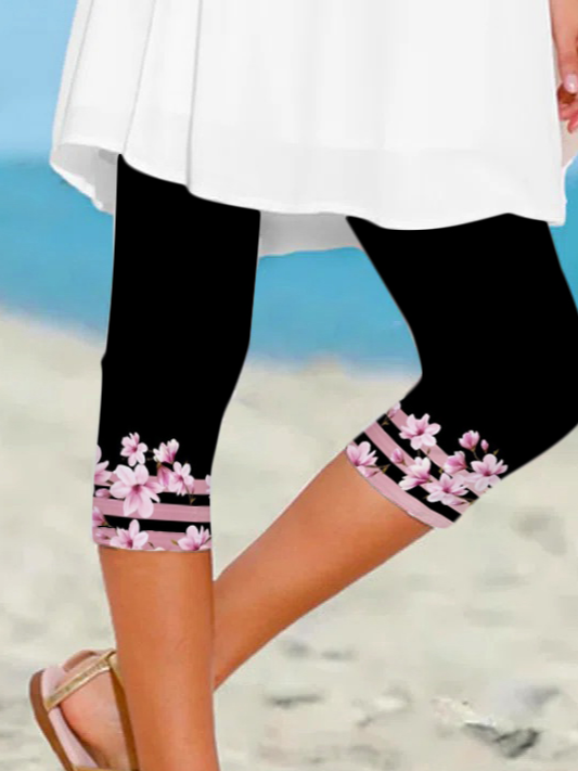 JFN Floral Vacation Capris Leggings