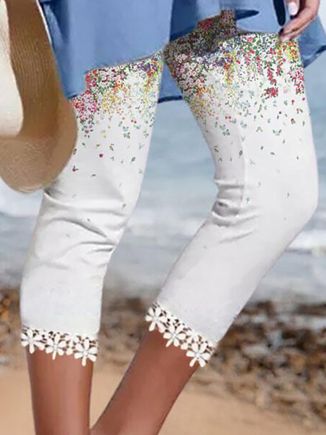 Regular Fit Floral Leggings