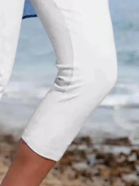 JFN Plain Casual Vacation Capris Legging
