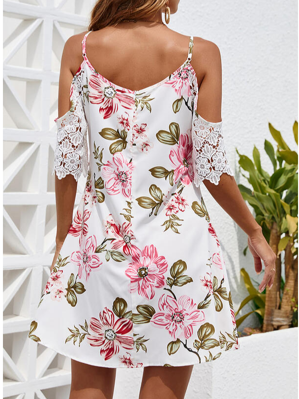 Floral Loosen Vacation Short Sleeve Women Dress