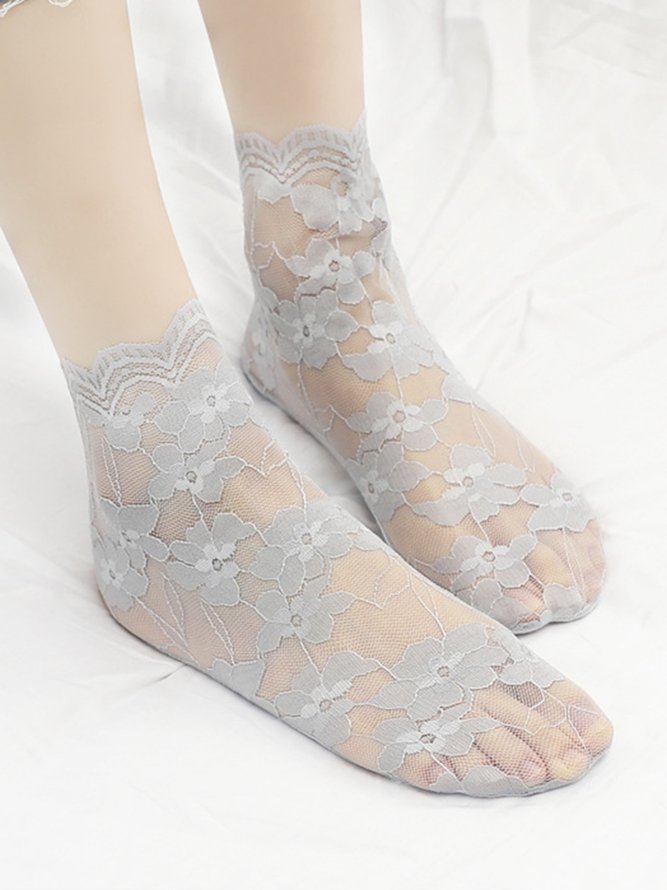 JFN Lace Crystal Socks Invisible Socks