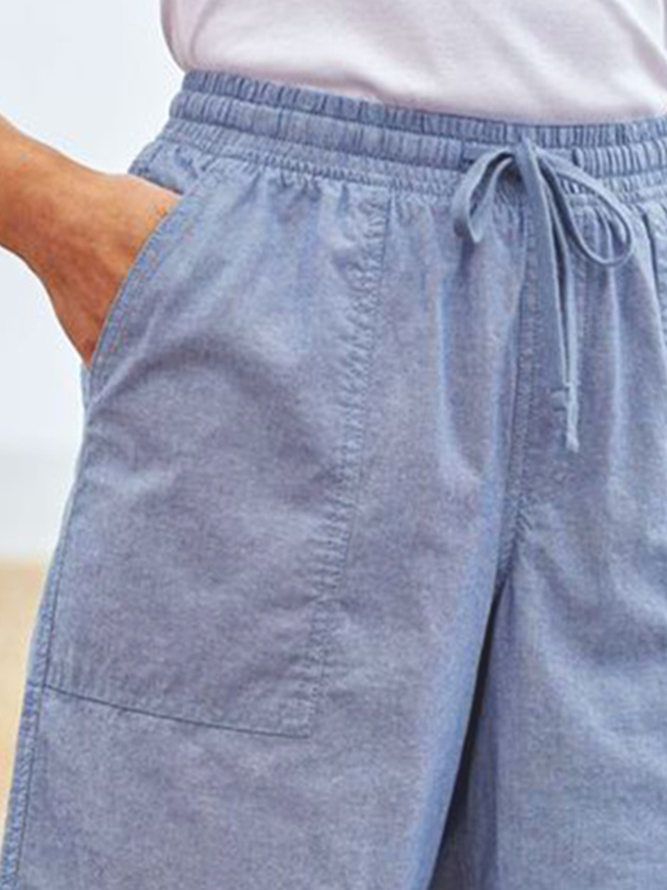 Casual Loosen Plain Pockets Shorts