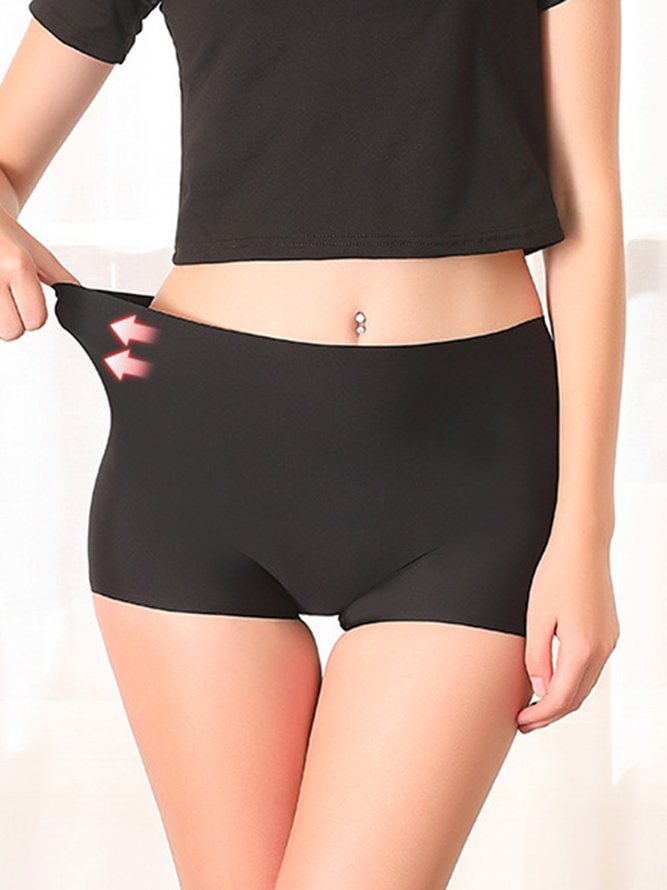 JFN Women's Ice Silk Seamless Boxer Briefs Anti-Smudge Underwear Summer