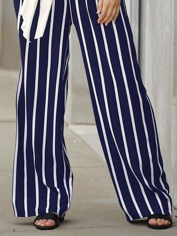 JFN Striped Geometric Casual Pants