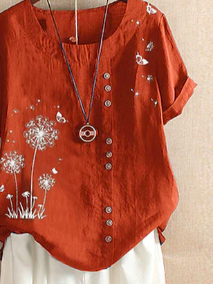 Vacation Dandelion Loose Blouse