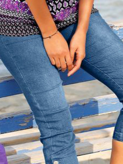 Denim Plain Casual Jeans