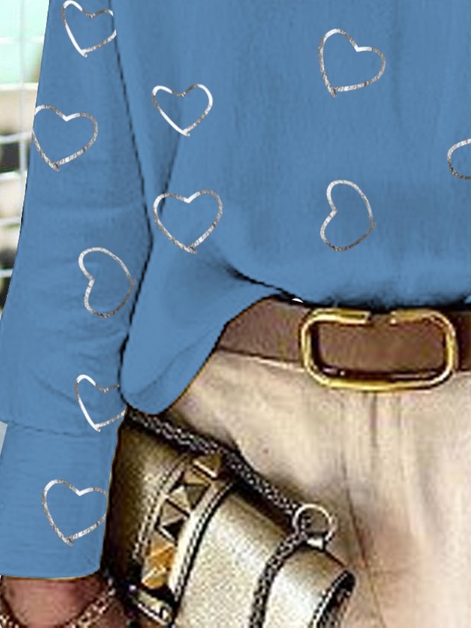 Gilded love plain loose top shirt