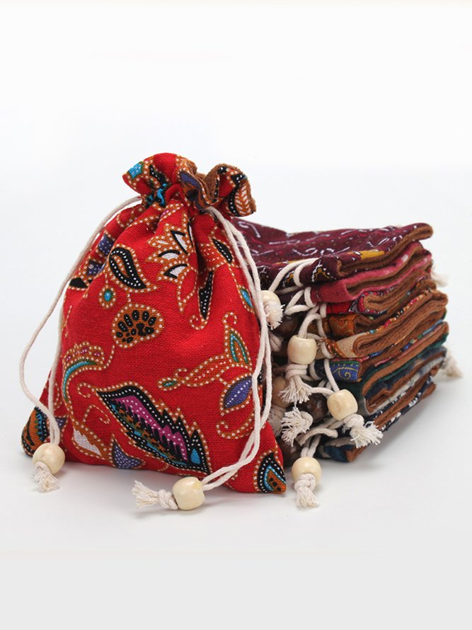 Ethnic Style Encrypted Fluff Bundle pocket Jewelry Bracelet Storage Bag