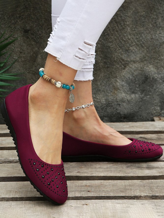 Rhinestone Design Commuter Flats