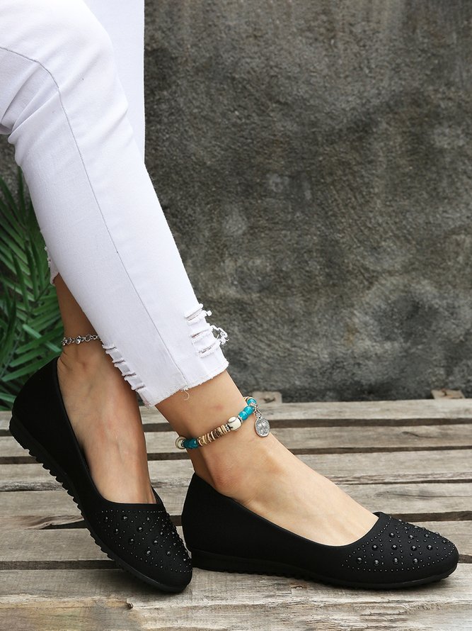 Rhinestone Design Commuter Flats