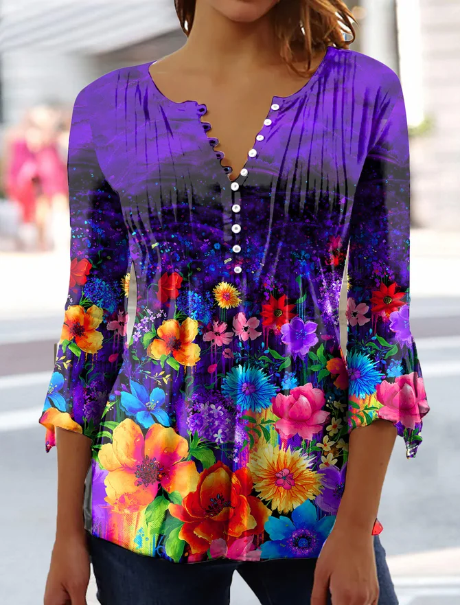 Casual Regular Fit V Neck Top