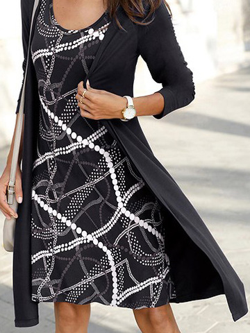 Crew Neck Casual Two-Piece Set