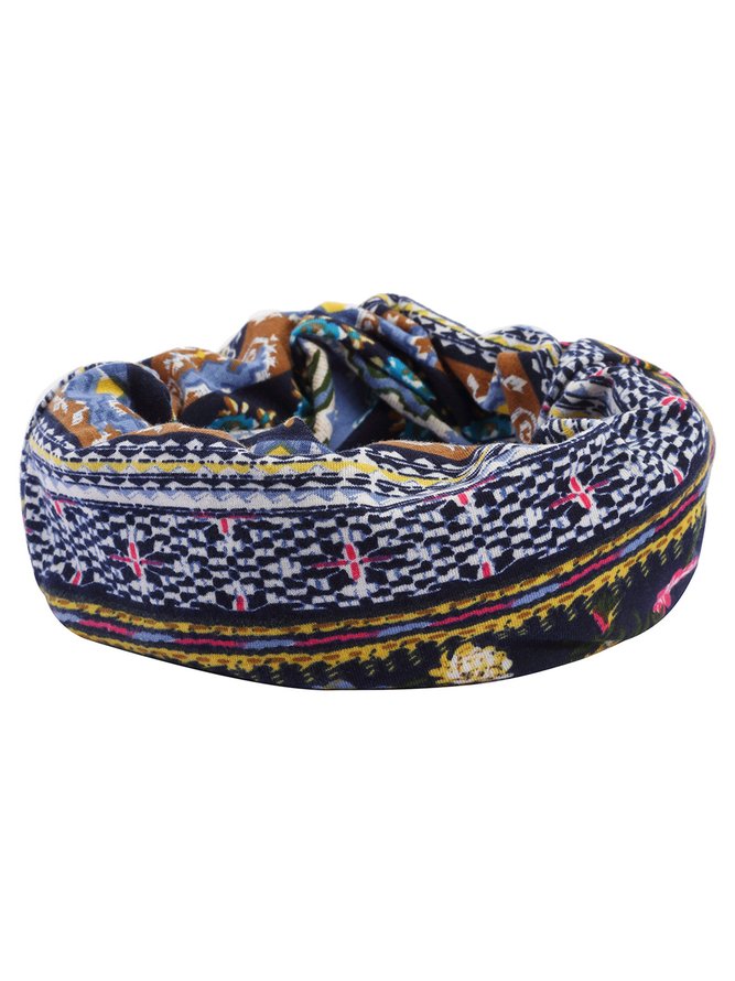 National Pattern Baotou Cap Two Usages Scarf/Hat No Pilling