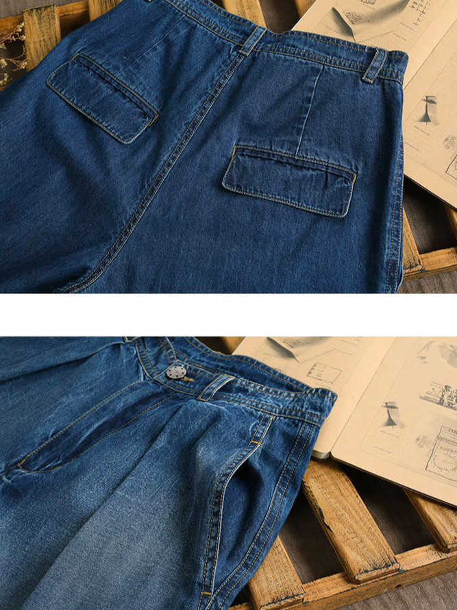 Simple Denim Plain Jeans