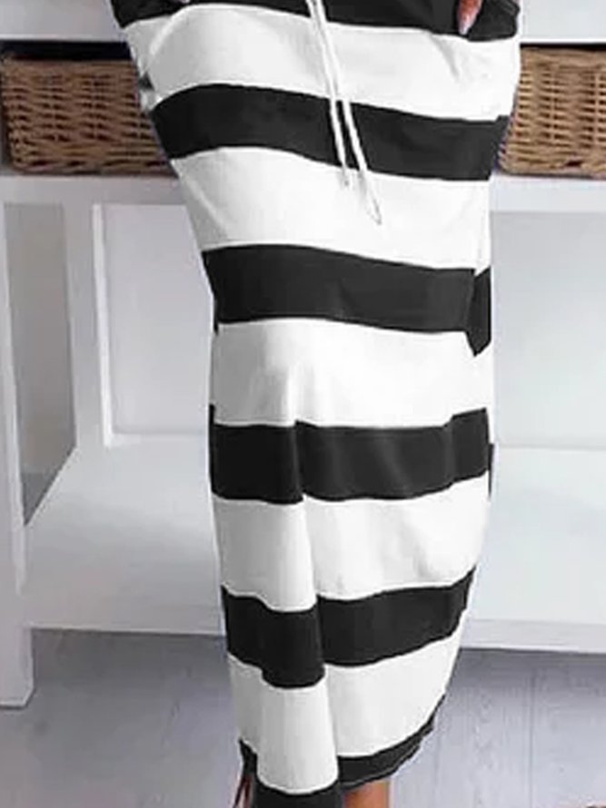 Dandelion flower patchwork striped sweater skirt two piece set