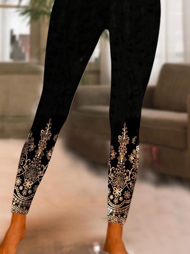 Loose Vacation  Ethnic Leggings
