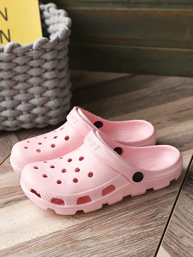 Solid Color Hollow Garden Shoes