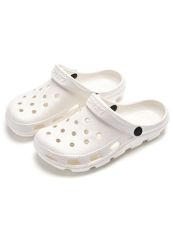 Solid Color Hollow Garden Shoes