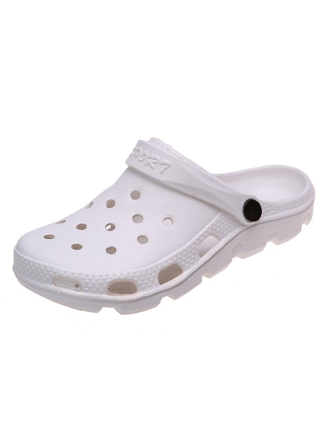 Solid Color Hollow Garden Shoes