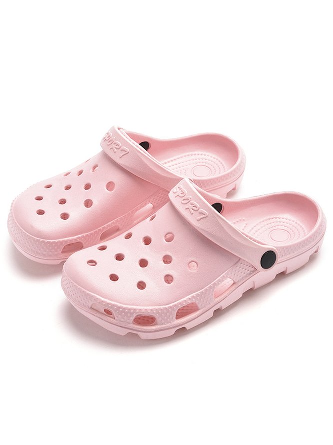 Solid Color Hollow Garden Shoes