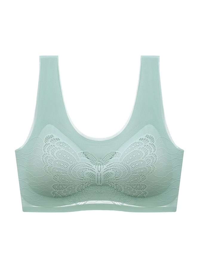 Lace Butterfly Ice Silk Seamless Wrap Chest Vest Underwear