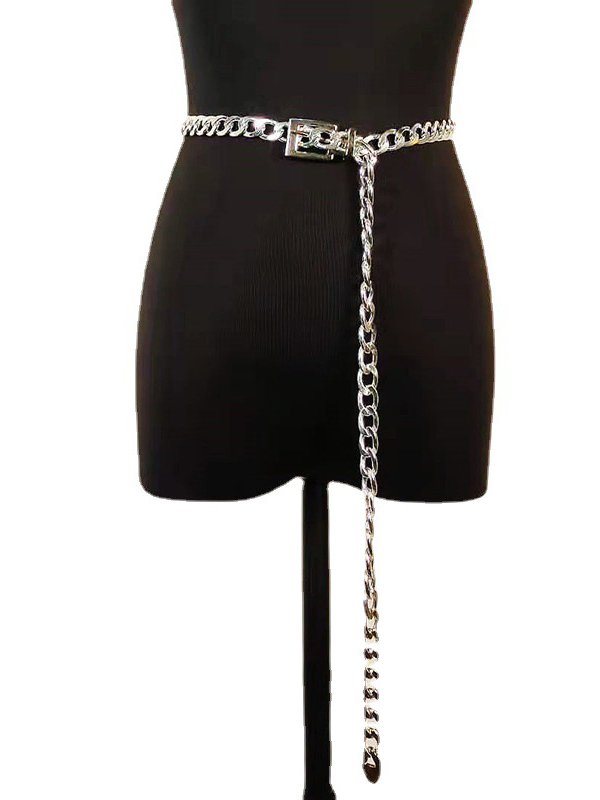 Simple Thick Chain Belt Buckle Waist Chain Festive Party Daily Matching