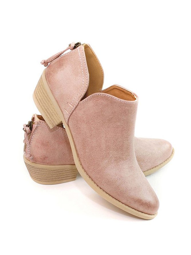 Chunky Heel Short Boots Female Non-slip Cute Bootie