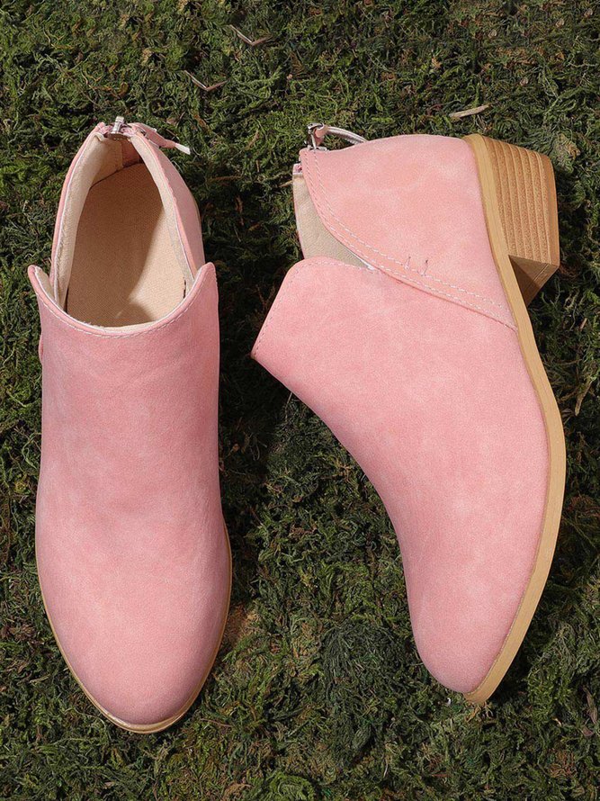 Chunky Heel Short Boots Female Non-slip Cute Bootie