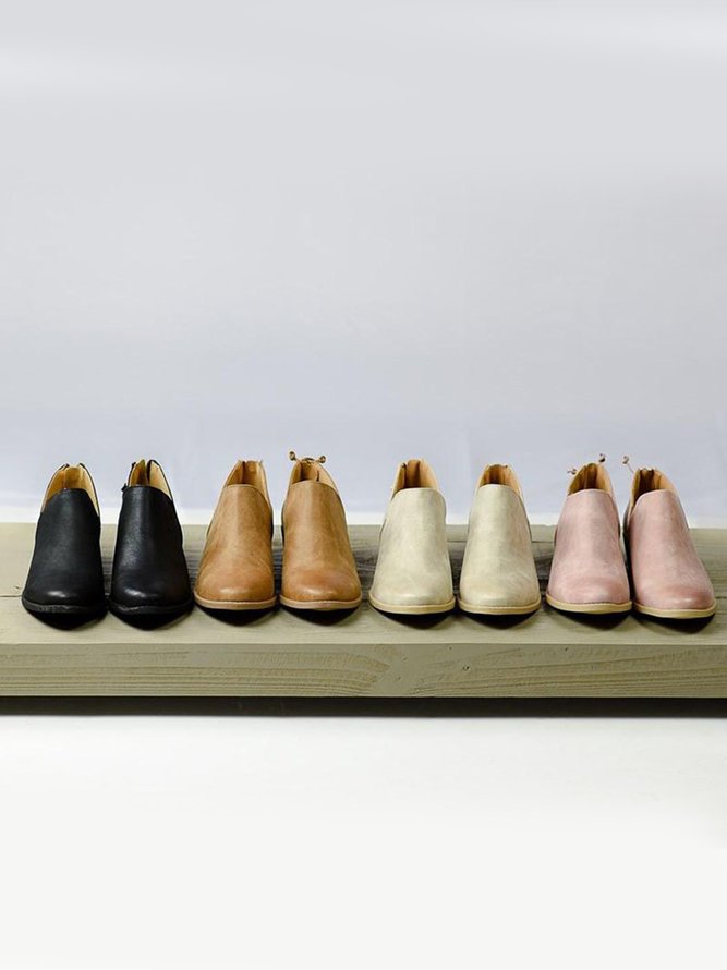 Chunky Heel Short Boots Female Non-slip Cute Bootie