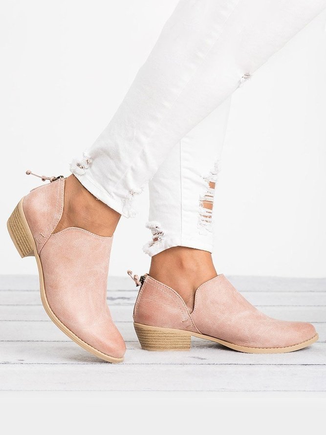 Chunky Heel Short Boots Female Non-slip Cute Bootie
