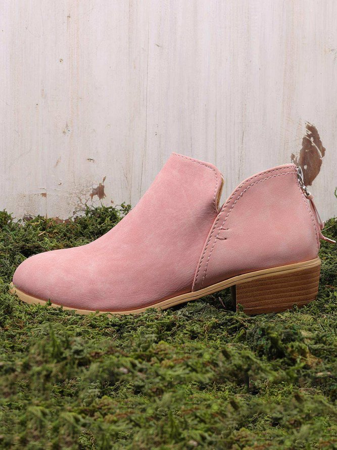 Chunky Heel Short Boots Female Non-slip Cute Bootie